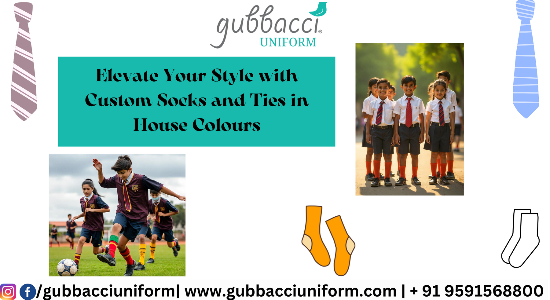 Elevate Your Style with Custom Socks and Ties in House Colours