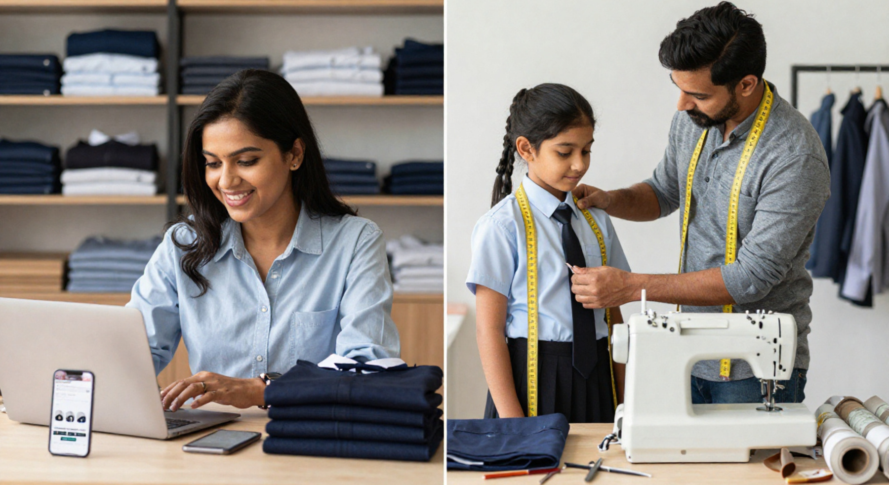 Online Uniform Ordering vs Local Tailor: Which is Better?