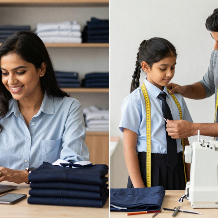 Online Uniform Ordering vs Local Tailor: Which is Better?