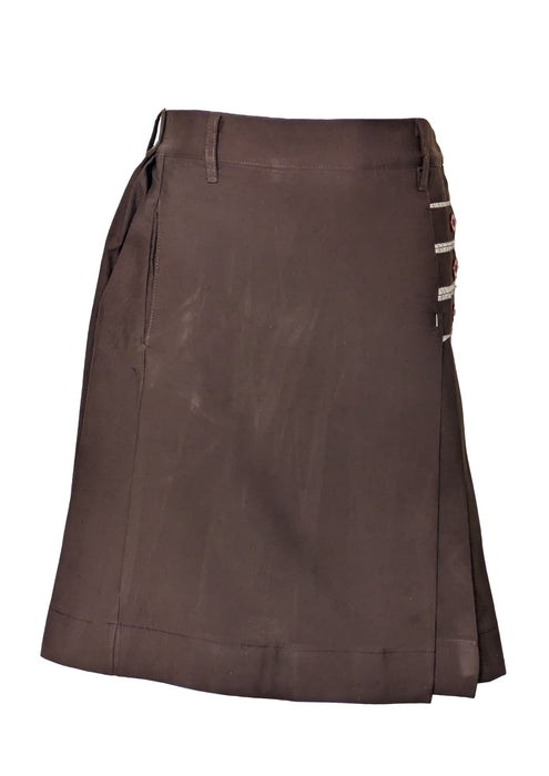 VIS Girls Brown Skirt Custom (1st Std - 5th Std)